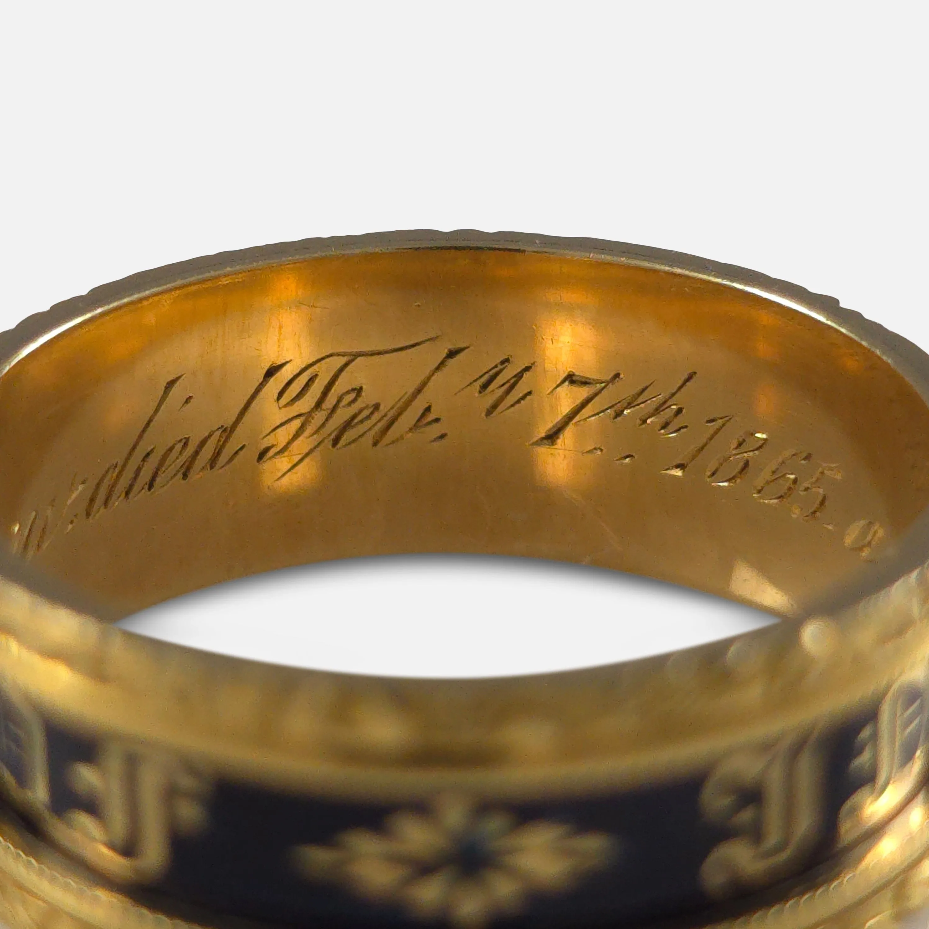 William IV 18ct Gold and Enamel Memorial Ring - 1833