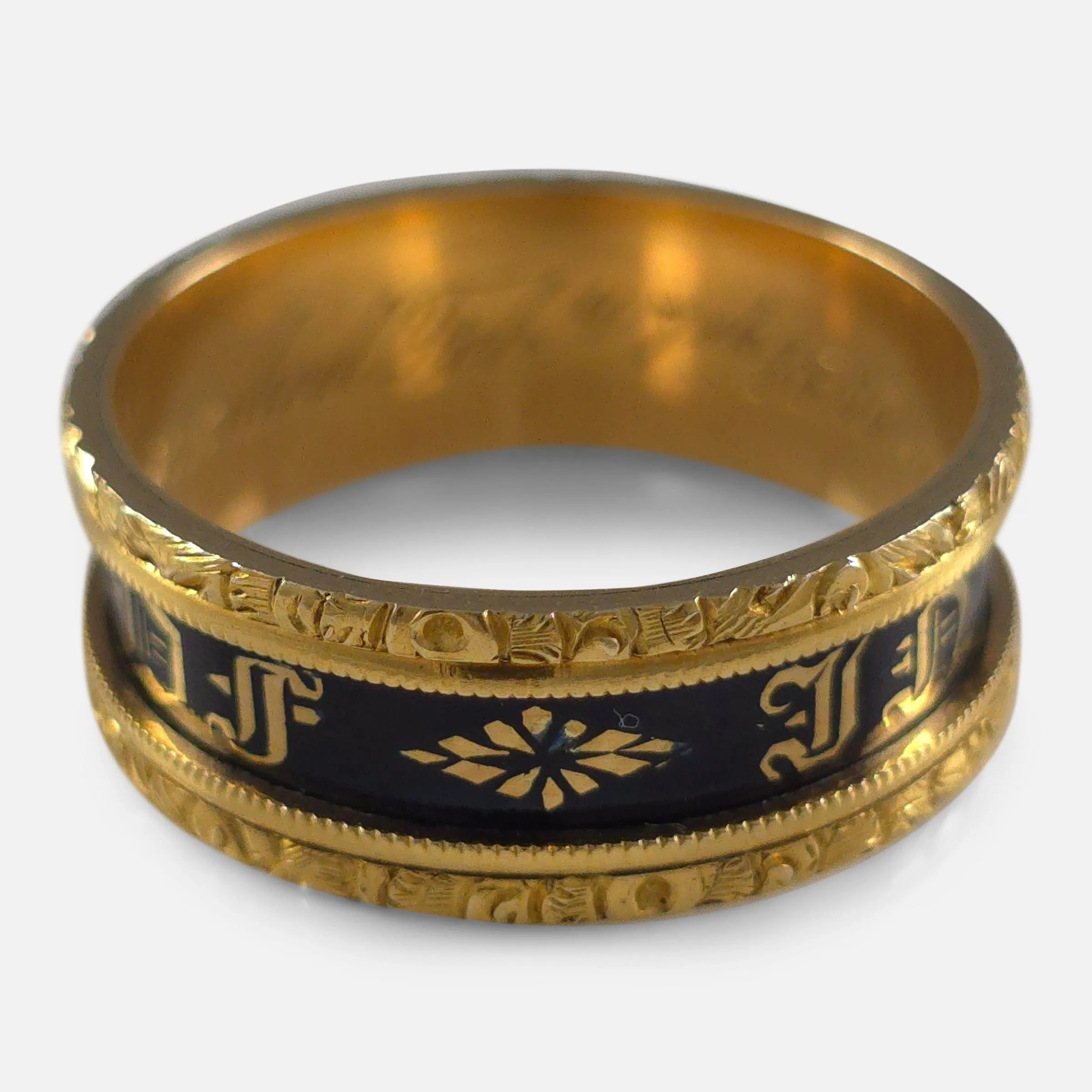 William IV 18ct Gold and Enamel Memorial Ring - 1833