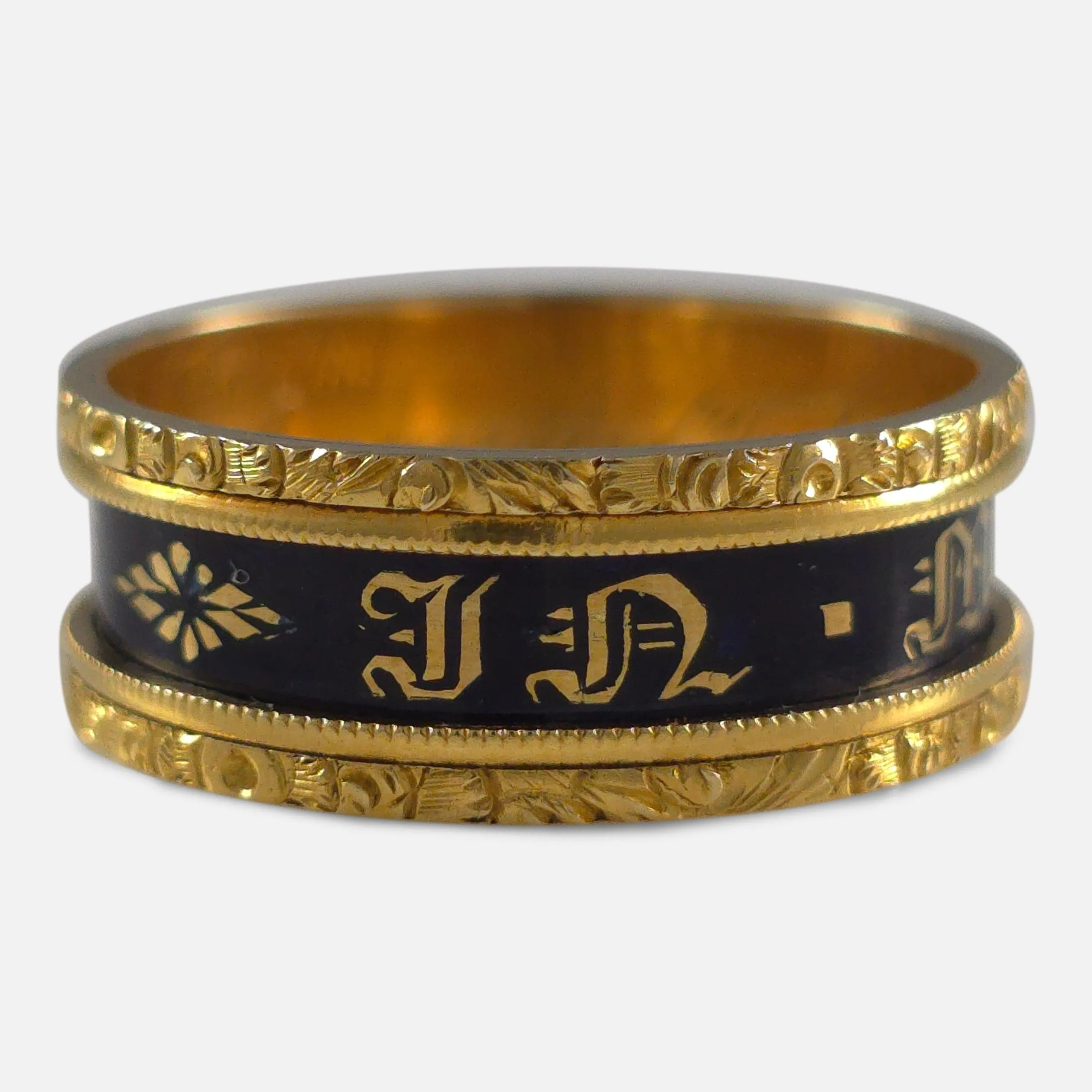 William IV 18ct Gold and Enamel Memorial Ring - 1833