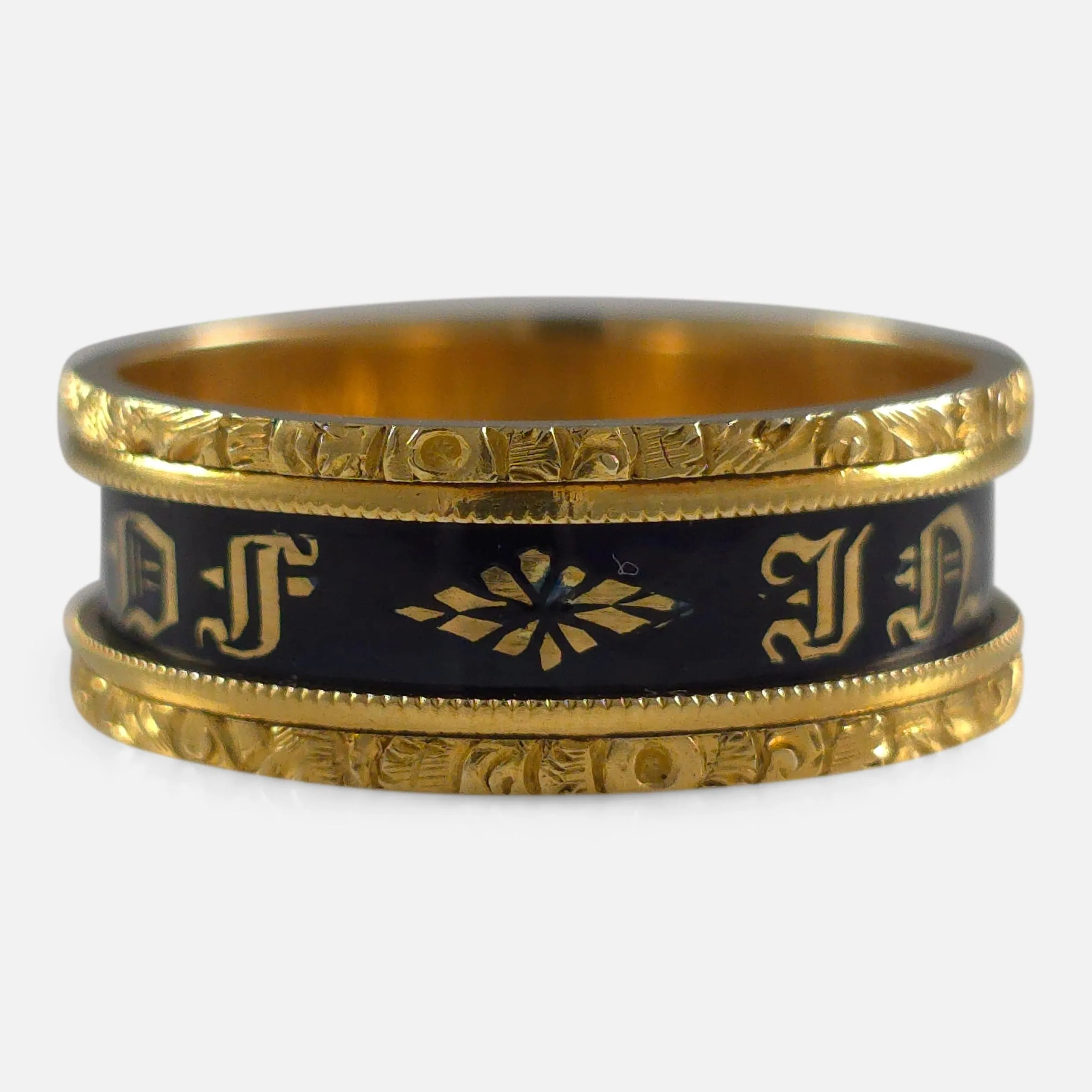 William IV 18ct Gold and Enamel Memorial Ring - 1833