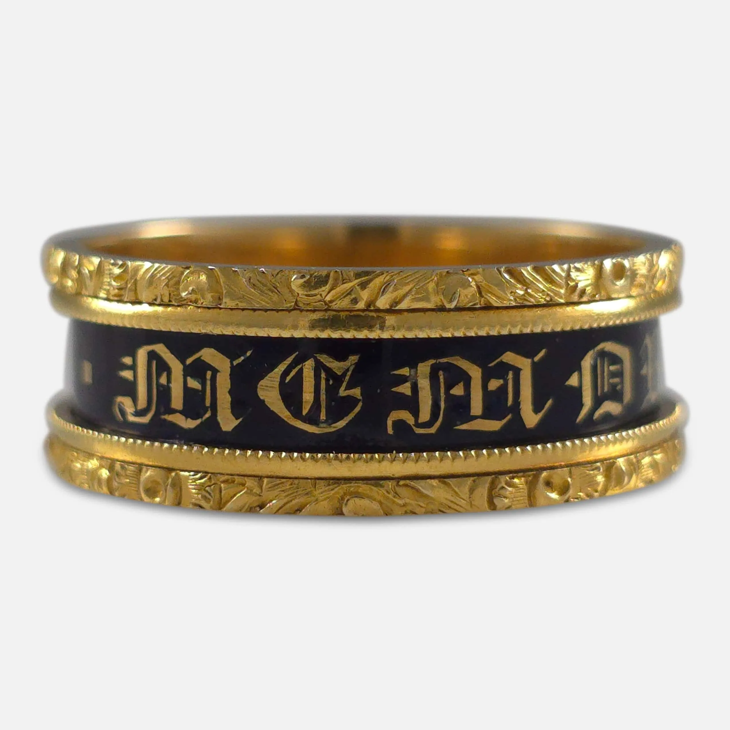 William IV 18ct Gold and Enamel Memorial Ring - 1833
