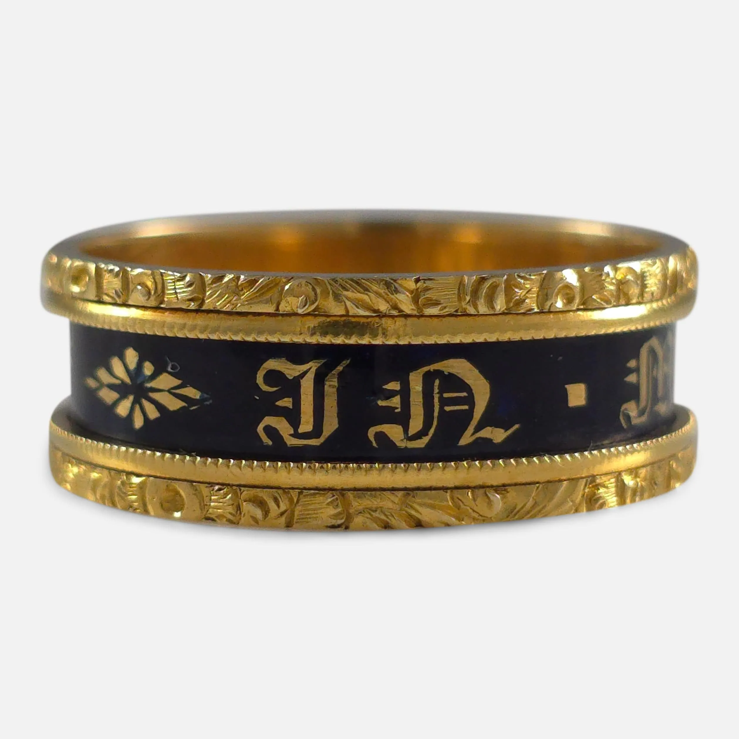 William IV 18ct Gold and Enamel Memorial Ring - 1833
