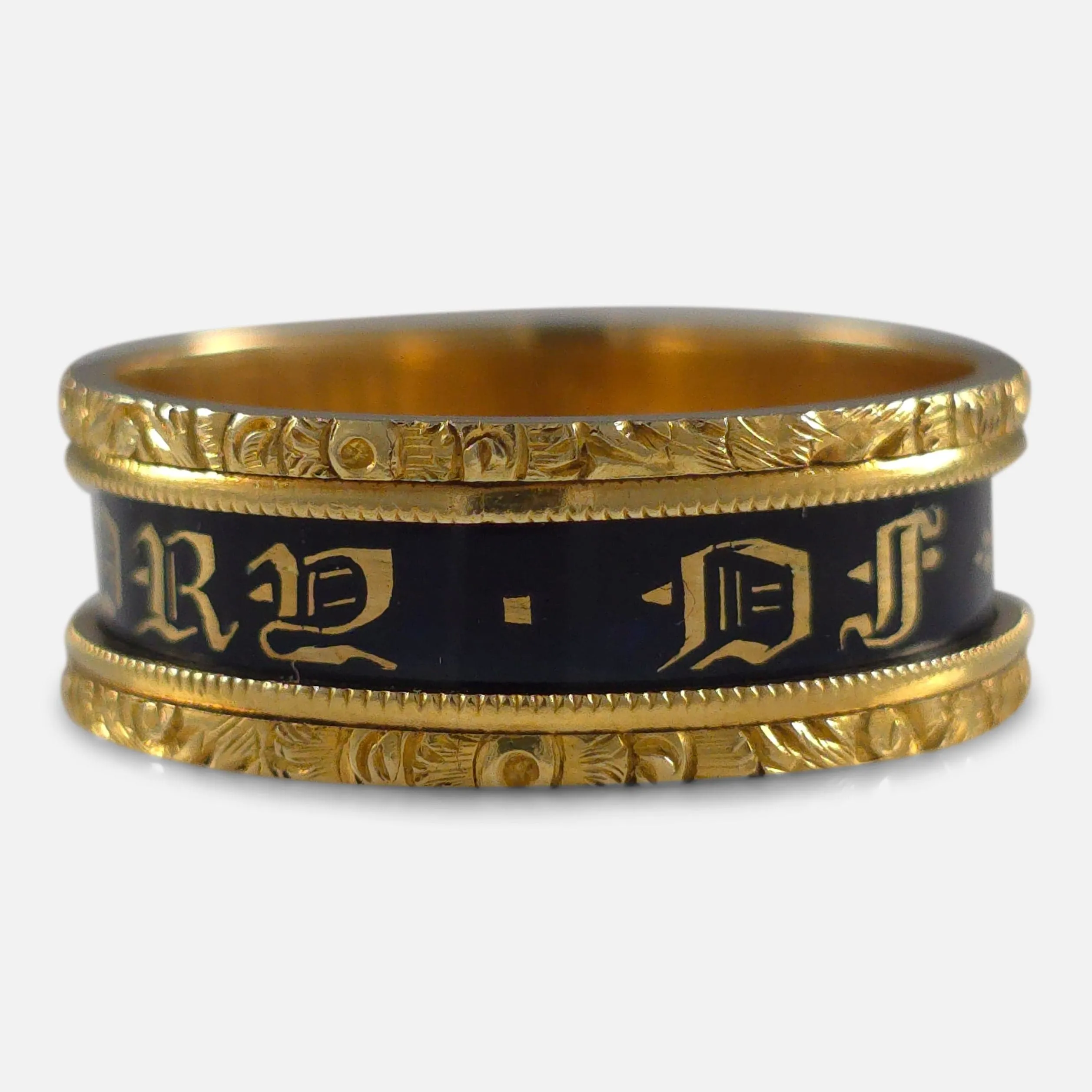 William IV 18ct Gold and Enamel Memorial Ring - 1833
