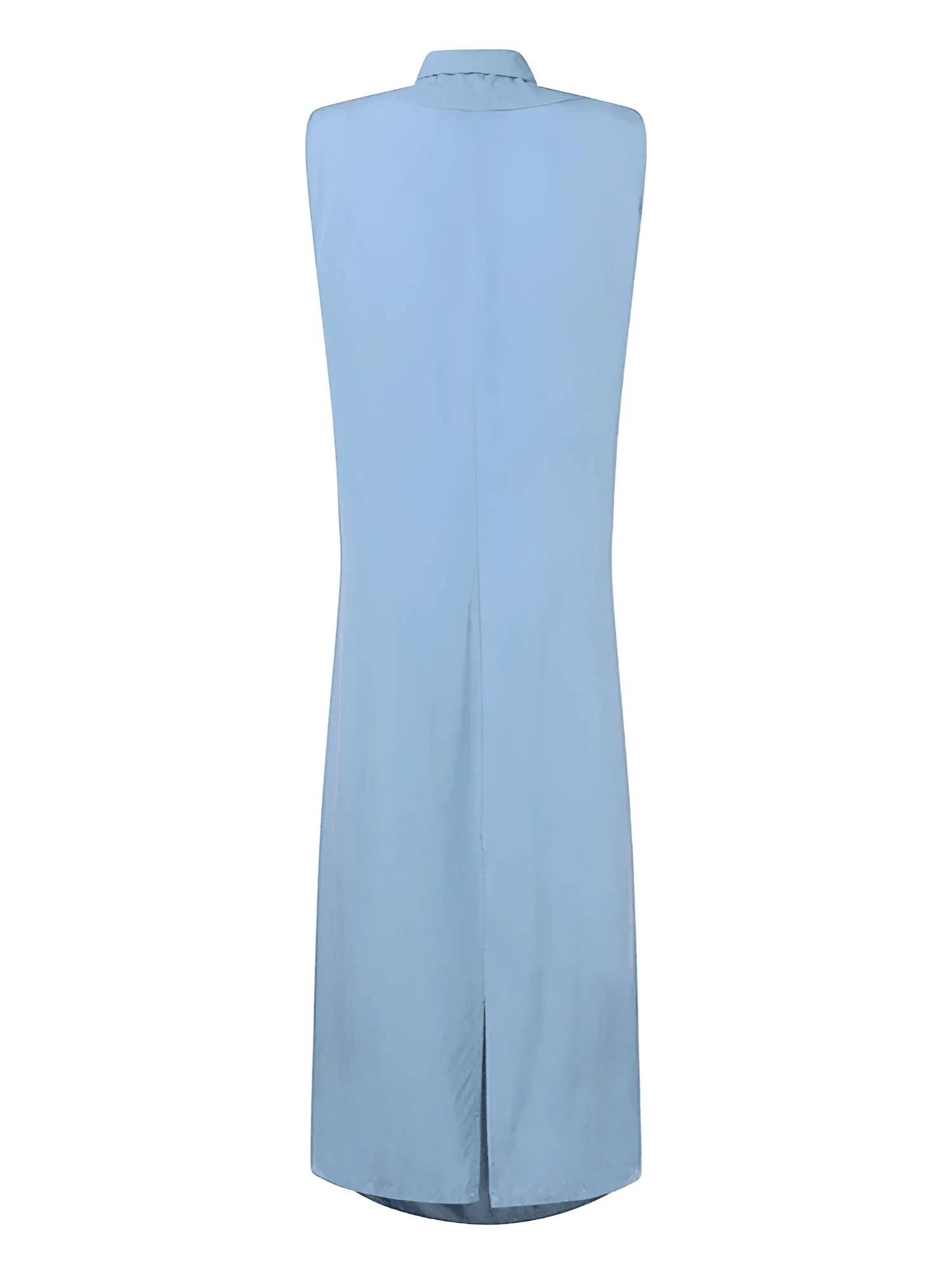 Women's Oversize Asymmetrical Maxi Dress V Neck Sleeveless Baggy Dress With Pockets