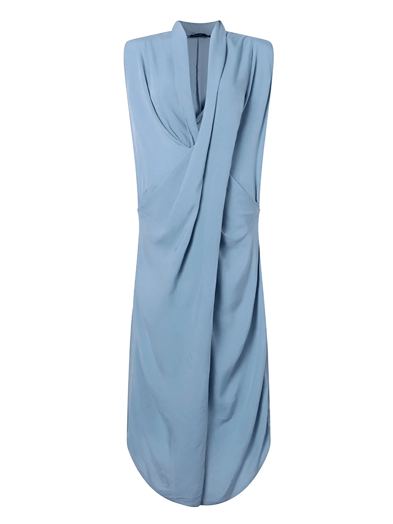 Women's Oversize Asymmetrical Maxi Dress V Neck Sleeveless Baggy Dress With Pockets