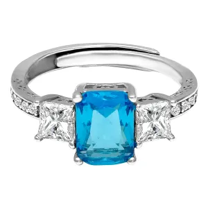 Women’s  Sterling Silver Solitaire Ring Adjustable Rings for Women