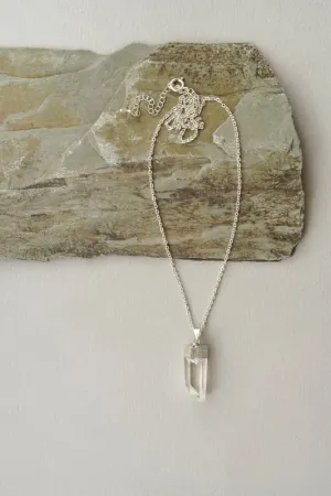 Xander Kostroma Men's Chunky 925 Sterling Silver Longer Length Raw Crystal Pendant Necklace – 54cm   Extension Healing Stone Necklace for Protection & Energy – Luxury Crystal Jewelry for Men